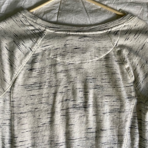 Heather light gray & white sweater top - Picture 3 of 9